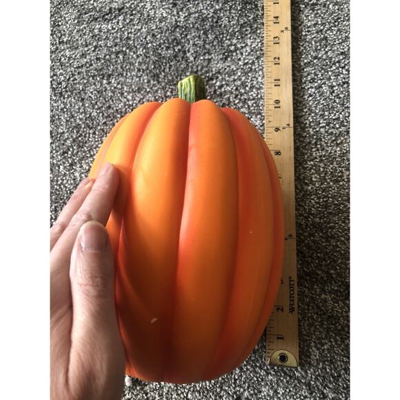 Ceramic Pumpkin Halloween Thanksgiving Autumn Fall EXCELLENT With Box Large - Picture 5 of 6